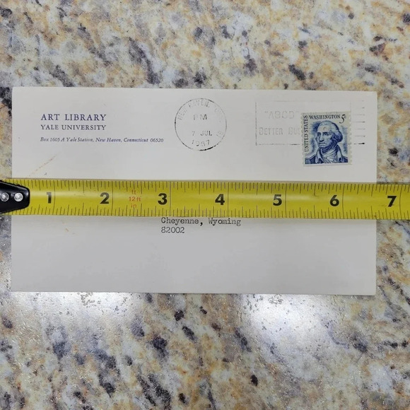 Vintage Yale University mail piece from the Art Library Stationary History Piece - Picture 9 of 12